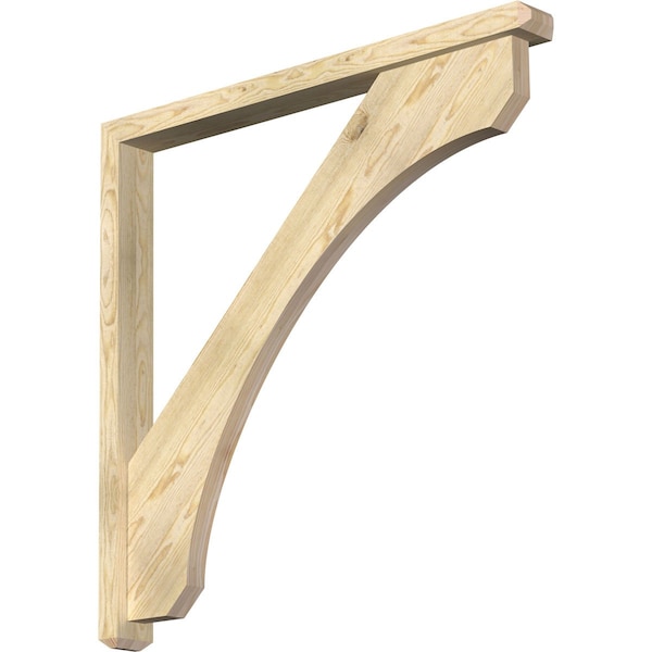 Ekena Millwork Legacy Craftsman Rough Sawn Bracket w/ Offset Brace, Douglas Fir, 4"W x 42"D x 42"H BKT0402X42X42LEC04RDF - main